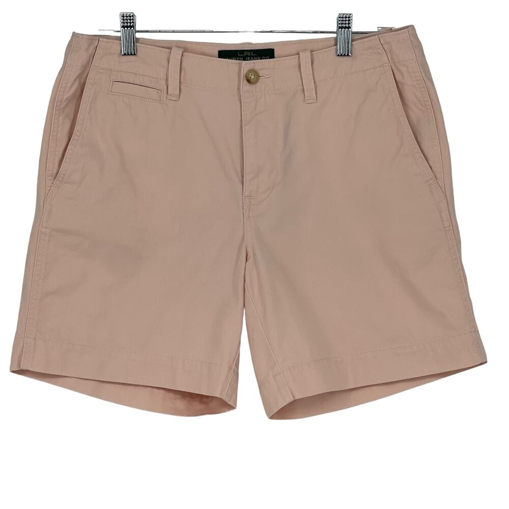 LRL Lauren Jeans Co Ralph Lauren Pink Cotton Shorts Sz 8 Preppy Yacht Club